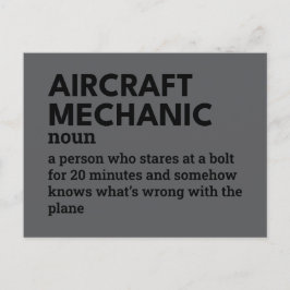 Postal Festiva Mecánico de aeronaves - Definición ingeniosa