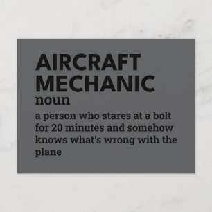 Postal Festiva Mecánico de aeronaves - Definición ingeniosa