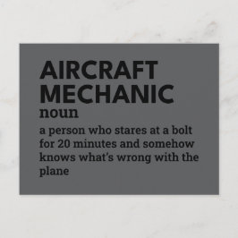 Postal Festiva Mecánico de aeronaves - Definición ingeniosa