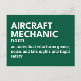 Postal Festiva Mecánico de Aeronaves - Graciosa definición de tra