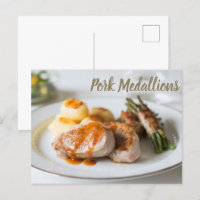 Medallones de cerdo con solomillo con papas y frij