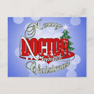 Postal Festiva Médica PSIQUIATRISTA MERRY CHRISTMAS