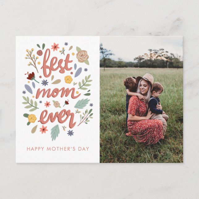 Postal Festiva Mejor Día de la Madre Fotográfica (Anverso)