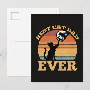 Postal Festiva Mejor Papá de Gatos del Mundo Día del Padre