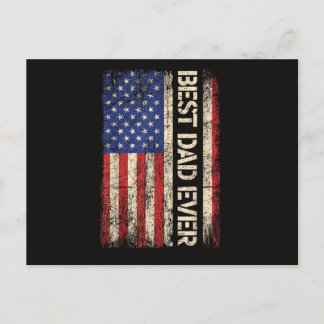 Postal Festiva Mejor Papá del Mundo Regalos de la Bandera America
