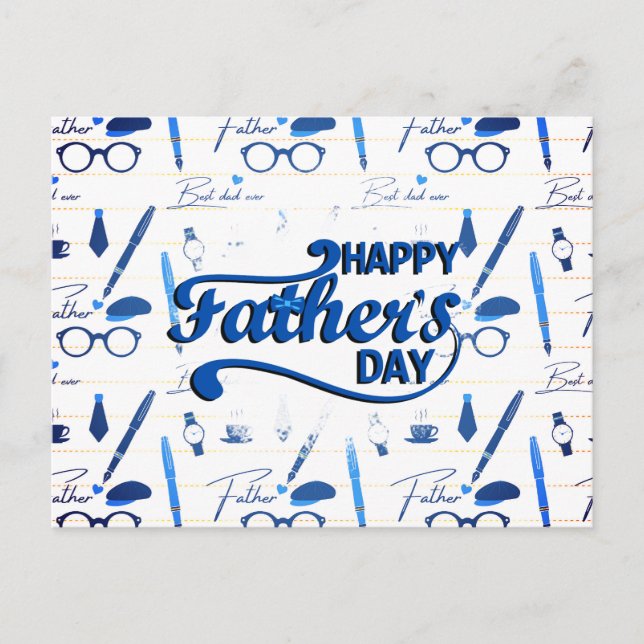 Postal Festiva Mejor Papá, Feliz Día del Padre (Anverso)