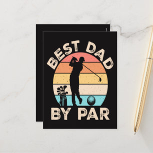 Postal Festiva Mejor Papá Por Golf Par