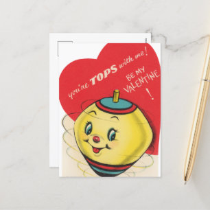 Postal Festiva Mejor San Valentín retro