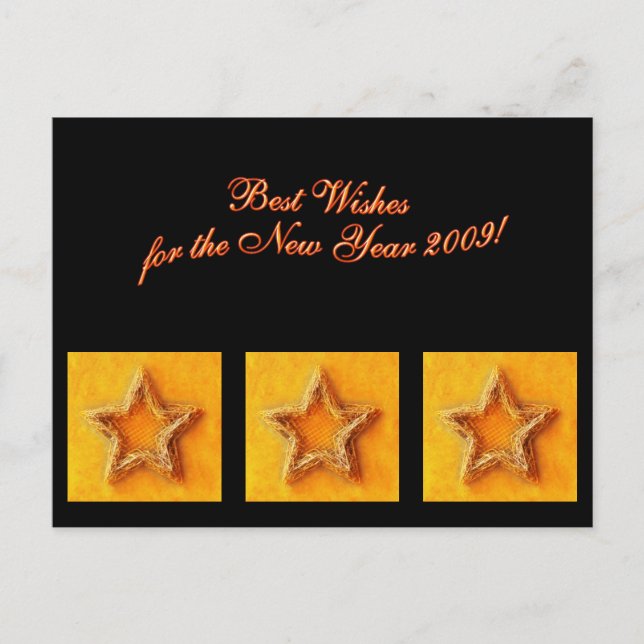 Postal Festiva Mejores deseos para el Año Nuevo 2009 - Postcard (Anverso)