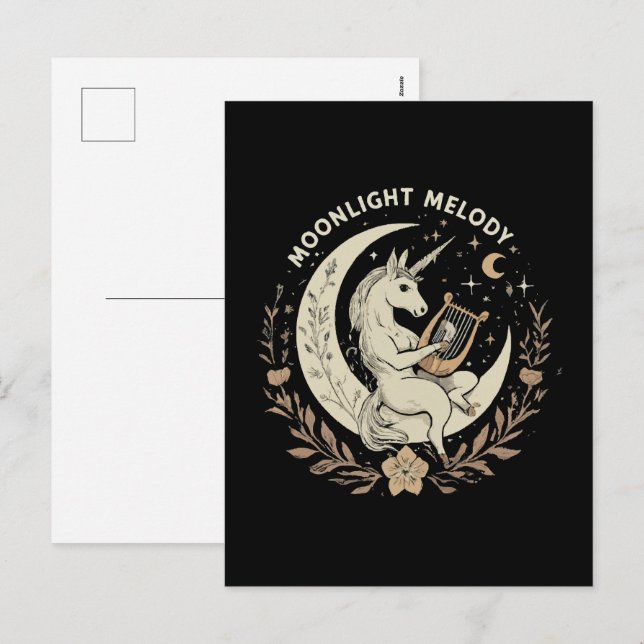 Postal Festiva Melodía a la luz de la luna (Anverso / Reverso)