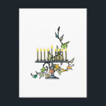 Postal Festiva Menorah y hiedra<br><div class="desc">Menorah e hiedra.</div>