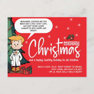 Postal Festiva Mensaje Navideño del Pediatra a Jóvenes Pacientes