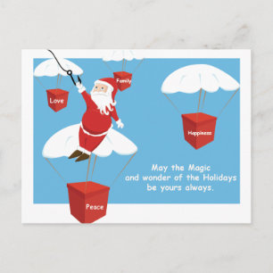 Postal Festiva Mensaje Santa
