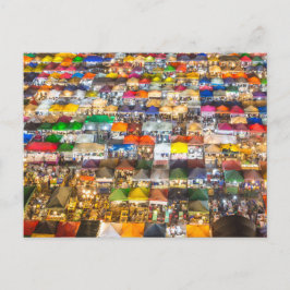 Postal Festiva Mercado de alimentos callejeros Rod Fai Bangkok Ta