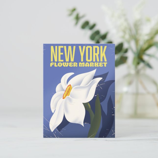 Postal Festiva mercado de flores de nueva york (Anverso de pie)