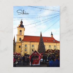 Postal Festiva Mercado de Navidades Sibiu