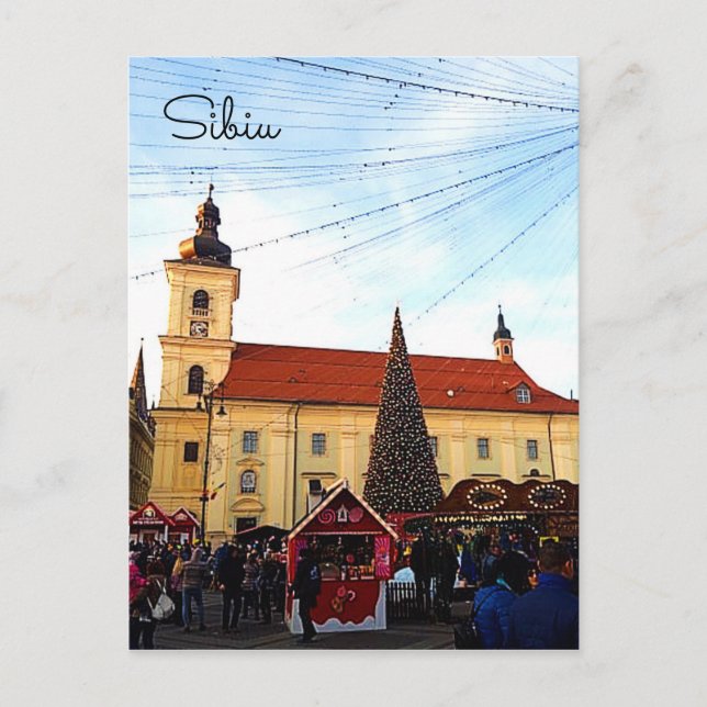Postal Festiva Mercado de Navidades Sibiu (Anverso)