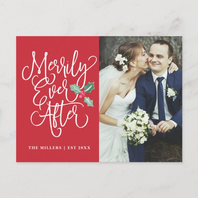 Postal Festiva Merrily siempre después de festividades. (Anverso)