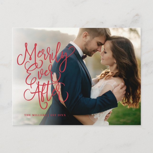 Postal Festiva Merrily siempre después de festividades fotográfic (Anverso)