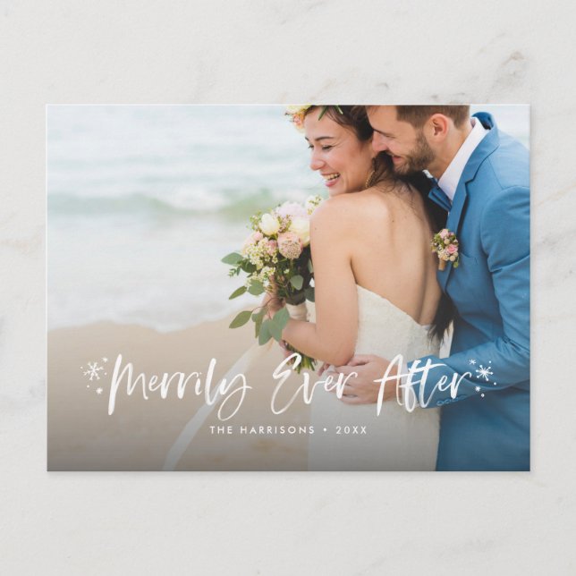 Postal Festiva Merrily siempre después de la foto de los Navidade (Anverso)