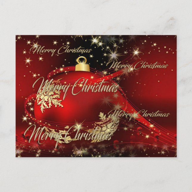 Postal Festiva Merry Christmas (Anverso)