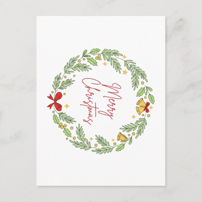 Postal Festiva Merry Christmas (Anverso)