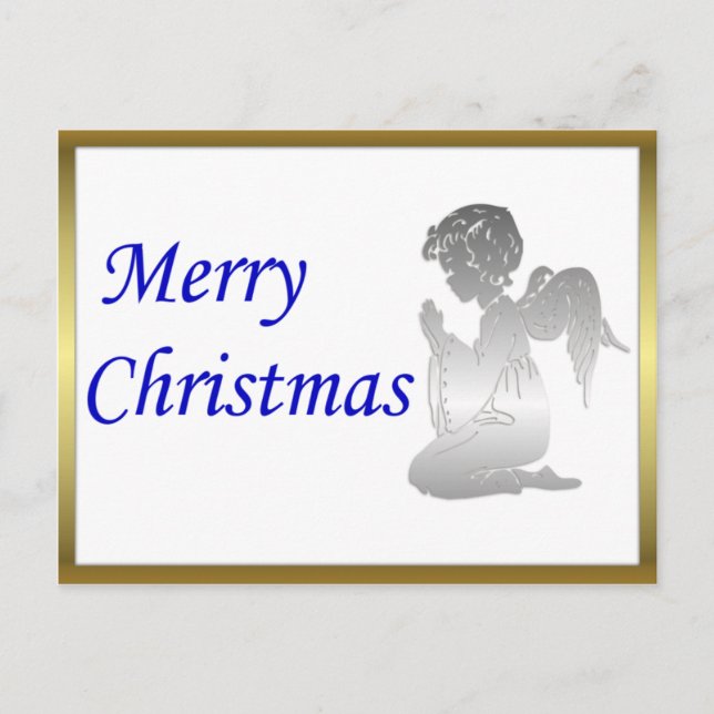 Postal Festiva Merry Christmas Angel (Anverso)