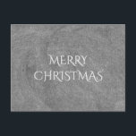 Postal Festiva Merry Christmas Chalkboard Typography Black White<br><div class="desc">Feliz Chalkboard Christmas Blackboard Aspecto Elegante Escritura a mano Typografía Gris Black Holiday Regalos de temporada</div>