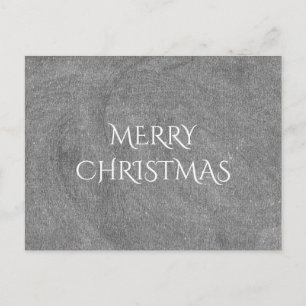 Postal Festiva Merry Christmas Chalkboard Typography Black White