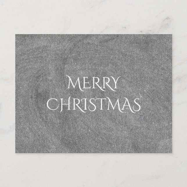 Postal Festiva Merry Christmas Chalkboard Typography Black White (Anverso)