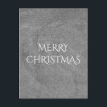 Postal Festiva Merry Christmas Chalkboard Typography Black White<br><div class="desc">Feliz Chalkboard Christmas Blackboard Aspecto Elegante Escritura a mano Typografía Gris Black Holiday Regalos de temporada</div>