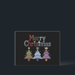 Postal Festiva Merry Christmas Cross Xmas Tree Retro<br><div class="desc">Merry Christmas Cross Xmas Tree Retro</div>