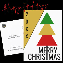 POSTAL FESTIVA MERRY CHRISTMAS EMPRESARIAL EMPRESA XMAS TREE VACA