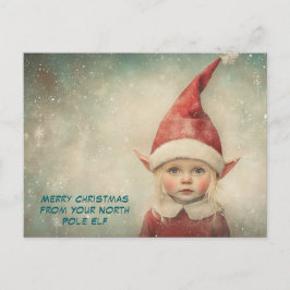 Postal Festiva Merry Christmas from Your North Pole Elf | Cute