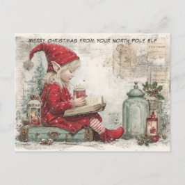 Postal Festiva Merry Christmas from Your North Pole Elf | Cute