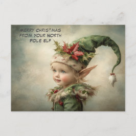 Postal Festiva Merry Christmas from Your North Pole Elf | Cute