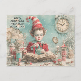 Postal Festiva Merry Christmas from Your North Pole Elf | Cute