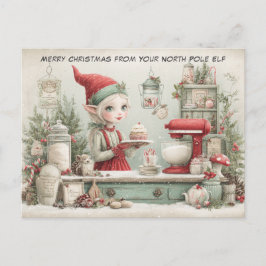 Postal Festiva Merry Christmas from Your North Pole Elf | Cute
