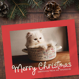 Postal Festiva Merry Christmas Fun Typography | Foto