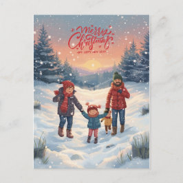 Postal Festiva Merry Christmas & Happy New Year