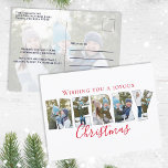 Postal Festiva Merry Christmas Multi Collage de fotos Typography<br><div class="desc">Este diseño presenta alegres fotos de Navidad 6, familia simple moderna, divertida, minimalista tipografía de collage de imágenes, divertida y limpia caligrafía de moda, collage de fotos rojo mínimo, extravagante y caprichoso texto de fotos, alegre saludo de Navidad con fotos, tarjetas de felicitación de fotos de Navidades, tarjetas de felicitación...</div>