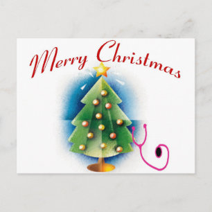 Postal Festiva Merry Christmas NURSE TREE