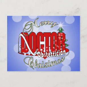 Postal Festiva Merry CHRISTMAS Obstetrician