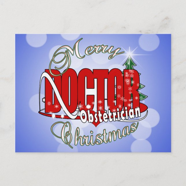 Postal Festiva Merry CHRISTMAS Obstetrician (Anverso)