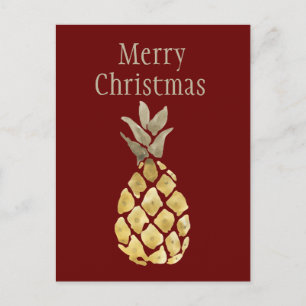 Postal Festiva Merry Christmas Pineapple