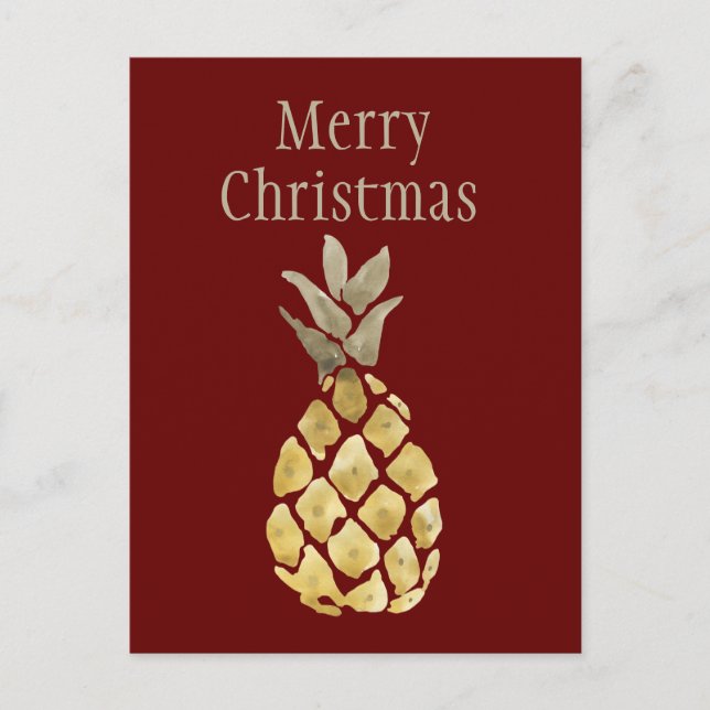 Postal Festiva Merry Christmas Pineapple (Anverso)