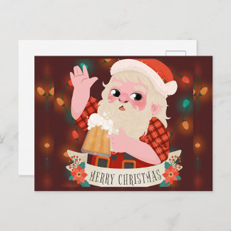 Postal Festiva Merry Christmas Santa Claus