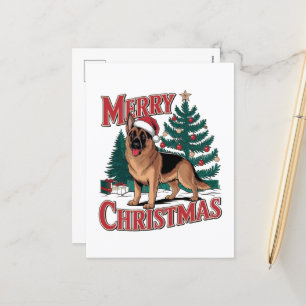 Postal Festiva Merry Christmas Shepard word art