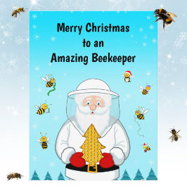 Postal Festiva Merry Christmas to an Amazing Beekeeper