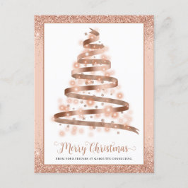 Postal Festiva Merry Christmas Tree Corporate Business Logo
